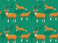 Deer Chital Cartoon Background Seamless Wallpaper