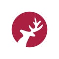 deer and circle icon logo Royalty Free Stock Photo