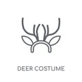Deer Costume linear icon. Modern outline Deer Costume logo conce