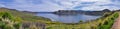 Deer Creek Reservoir Dam Trailhead hiking trail  Panoramic Landscape views by Heber, Wasatch Front Rocky Mountains. Utah, United S Royalty Free Stock Photo