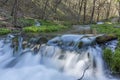 Deer Creek Waterfall In Spring Royalty Free Stock Photo