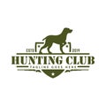 Deer or duck hunting logo, hunting badge or emblem for hunting club and sports Royalty Free Stock Photo