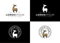 Deer Emblem Logo Set Creative