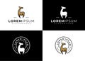 Deer Emblem Logo Set Creative Royalty Free Stock Photo