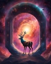 Deer at a Galactic Portal