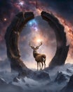 Deer at a Galactic Portal