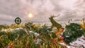 Deer and gothic cross 3D CG