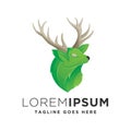 Deer gradient logo vector