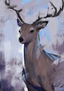 Deer hand paint cg digital