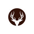 Deer Head Antlers vector Logo Template Illustration Design. Vector EPS 10