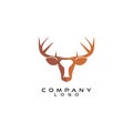 Deer head company logo design vector