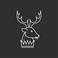 Deer head and crown Royalty Free Stock Photo