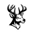 Deer Head Emblem Logo Illustration Vector Template EPS 10 Royalty Free Stock Photo