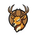 Deer Head Emblem Logo Illustration Vector Template EPS 10 Royalty Free Stock Photo