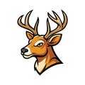 Deer Head Emblem Logo Illustration Vector Template EPS 10 Royalty Free Stock Photo