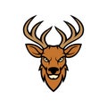 Deer Head Emblem Logo Illustration Vector Template EPS 10 Royalty Free Stock Photo