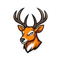 Deer Head Emblem Logo Illustration Vector Template EPS 10 Royalty Free Stock Photo