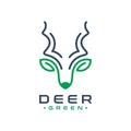 Deer head horn logo Royalty Free Stock Photo