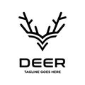 Deer head horn Royalty Free Stock Photo