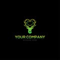 Deer Head Logo template Design Royalty Free Stock Photo
