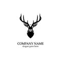 Deer head Logo Template vector icon illustration design Royalty Free Stock Photo