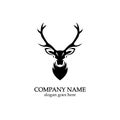 Deer head Logo Template vector icon illustration design Royalty Free Stock Photo