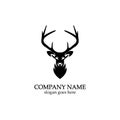 Deer head Logo Template vector icon illustration design Royalty Free Stock Photo