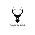 Deer head Logo Template vector icon illustration design