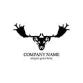 Deer head Logo Template vector icon illustration design Royalty Free Stock Photo