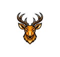 Deer Head Mascot colorful vector art illustration template on a white background Royalty Free Stock Photo