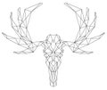 Deer head scull triangular icon