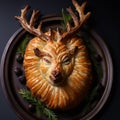 Deer Head Steak Pastry: A Festive And Artistic Delight