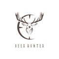 Deer head with target vector