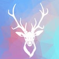 Deer head on triangle background Royalty Free Stock Photo