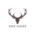 Deer head vector design template,hunting Royalty Free Stock Photo