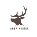 Deer head vector design template,hunting Royalty Free Stock Photo