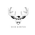 Deer head vector design template,hunting Royalty Free Stock Photo