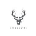 Deer head vector design template,hunting Royalty Free Stock Photo