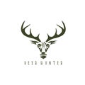 Deer head vector design template,hunting Royalty Free Stock Photo