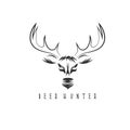 Deer head vector design template,hunting Royalty Free Stock Photo