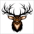 Deer Head. Vector Illustration. Royalty Free Stock Photo