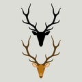 deer head vector illustration style Flat Royalty Free Stock Photo