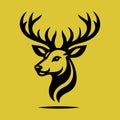Deer head vector logo icon Royalty Free Stock Photo