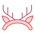 Deer horns color icon. Hair hoop, horned reindeer antlers symbol, gradient style pictogram on white background Royalty Free Stock Photo