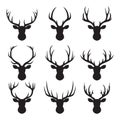 Deer horns icons Royalty Free Stock Photo