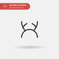 Deer Horns Simple vector icon. Illustration symbol design template for web mobile UI element. Perfect color modern pictogram on Royalty Free Stock Photo