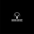 Deer hunt logo template isolated on dark background Royalty Free Stock Photo