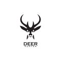 Deer hunter icon logo design vector template Royalty Free Stock Photo