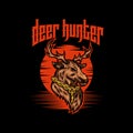 Deer hunter design vector illustration