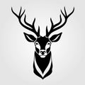 Deer icon isolated on white background. Vector illustration.